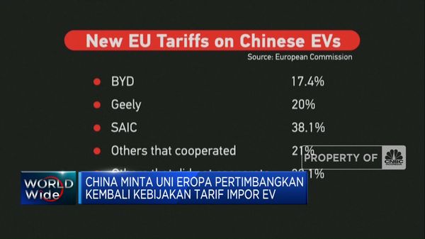 Video: China Minta Uni Eropa Pertimbangkan Kebijakan Tarif Impor EV